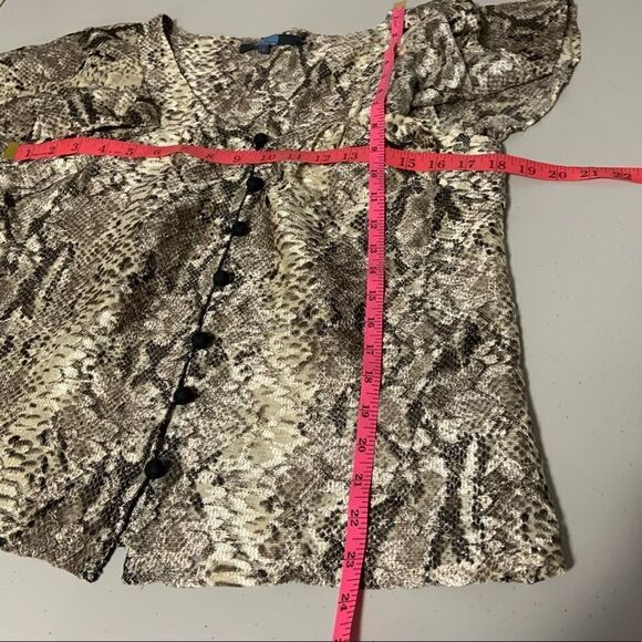 Anthropologie Eva Franco Willow Snake Printed Blouse - Picture 13 of 13